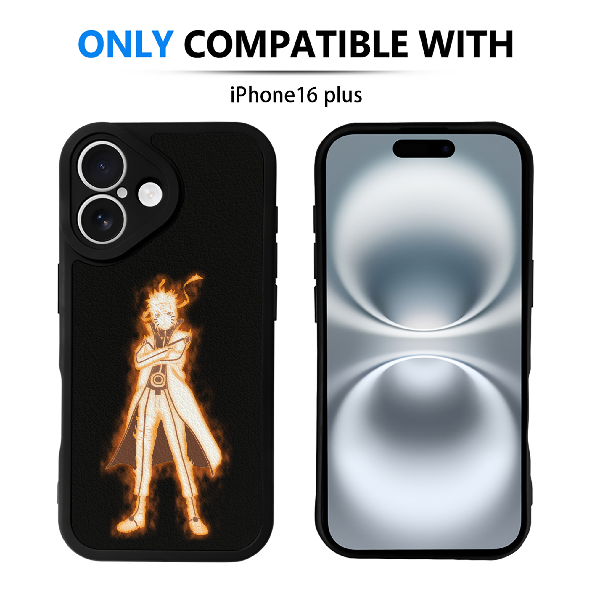 （画像用） NARUTO -ナルト- うずまき ナルト Uzumaki Naruto 【iPhone 16シリーズ対応】シリコンスマホケース（レザー調） 材質：シリコン
